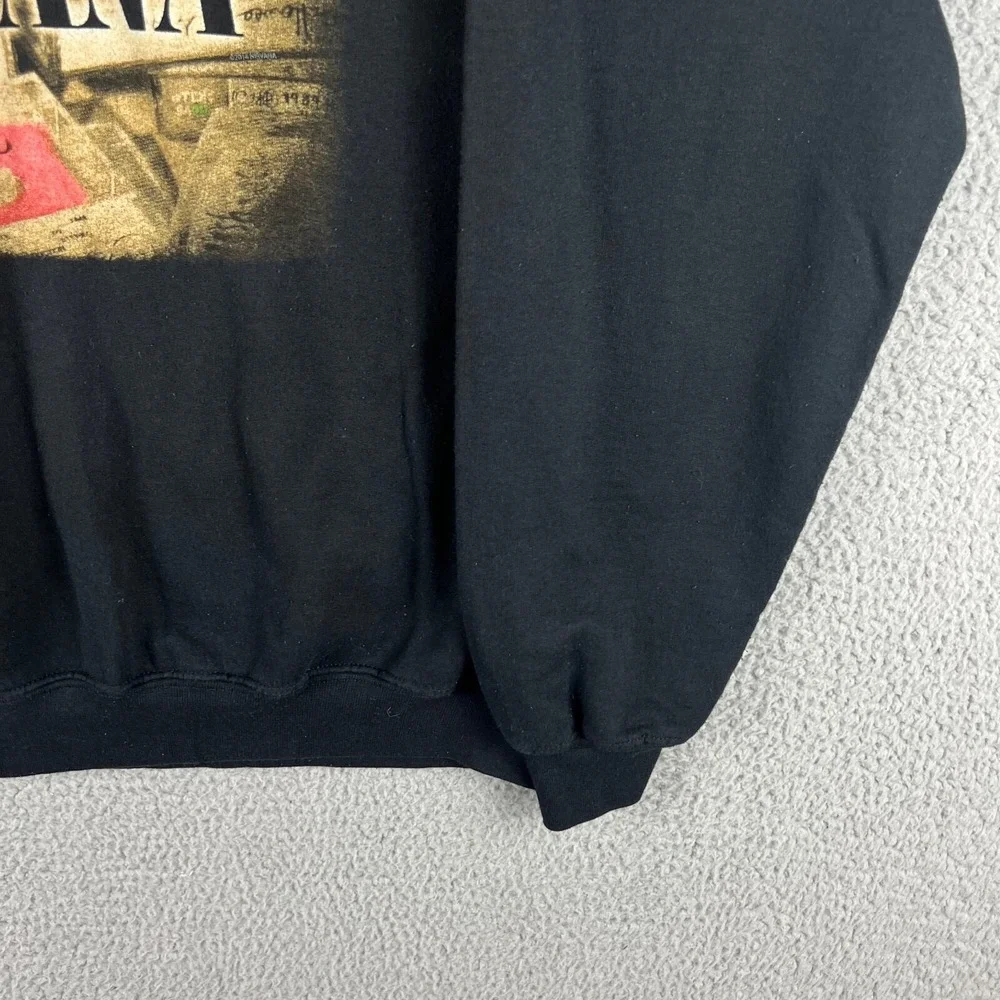 Vintage Nirvana Sweatshirt Adult Large Graphic Print Front‎ Gildan Crew Neck